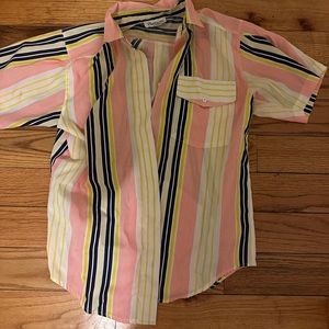 Men’s striped button up shirt